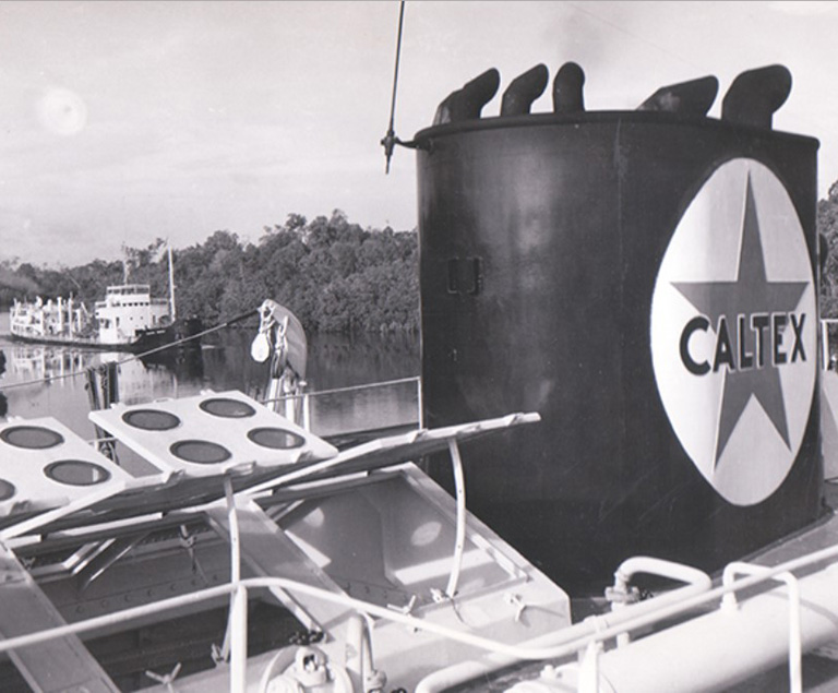 Chevron, then CalTex Pacific Oil Company, carefully developed the giant Minas Field.