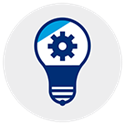 Innovation icon of light bulb