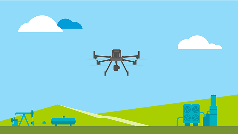 illustration of a drone
