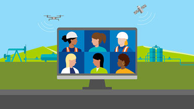 Illustration of women in industry